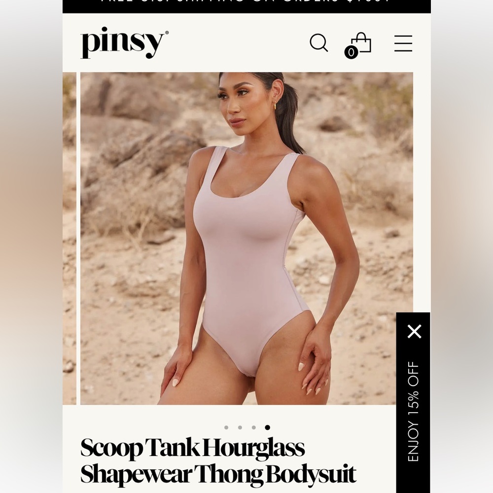 Scoop Tank Hourglass Shapewear Thong Bodysuit size small